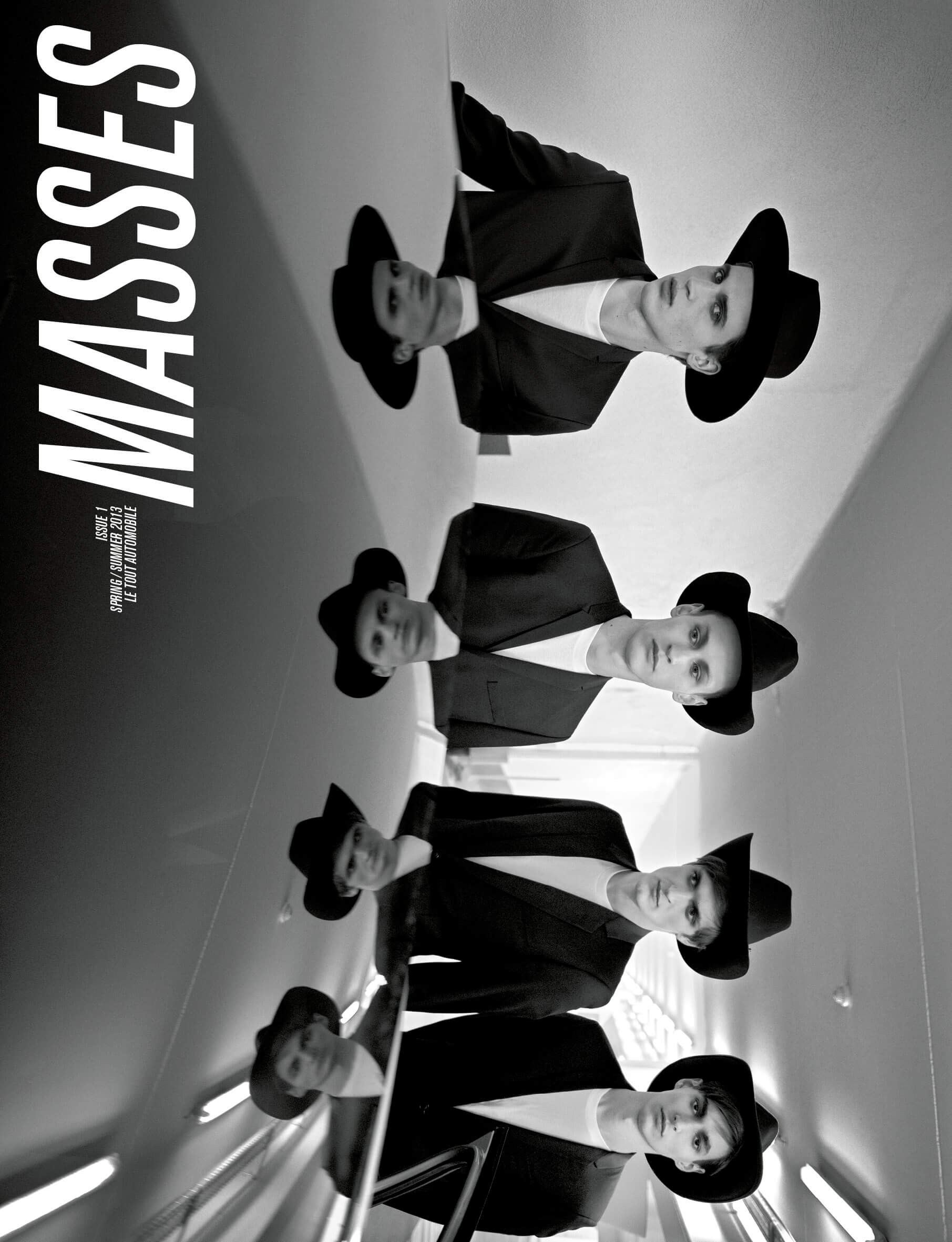 MASSES Magazine Issue No. 1 – Cover photographed by Kira Bunse with James Gatenby, Wojtek Czerski, Adrien Volkov and Felix Lalonde