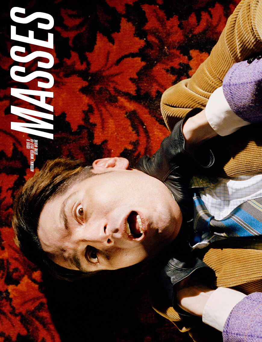 MASSES MAGAZINE ISSUE 9 COVER – DAVID DASTMALCHIAN WEARING PRADA, RAF SIMONS AND CHARVET, PHOTOGRAPHED BY CG WATKINS, ERIC DIULEIN & SACHA QUINTIN
