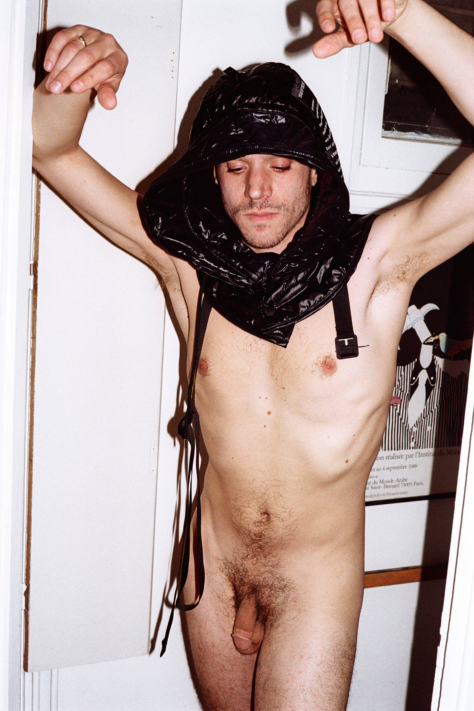 MASSES Magazine No. 12 – Aux Armes et Cætera, Photography by Matthias Vriens – Sami wearing Takahiromiyashita The Soloist hood — 2019